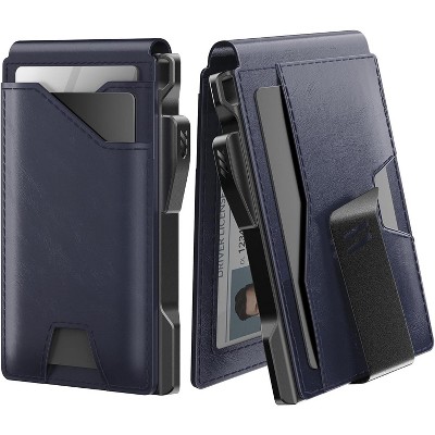Paaaawaters typecase Tactical Wallet for Men Card Holder: Pop Up Card Case, Genuine Leather, Smart, RFID Blocking