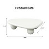 INFURNIC Coffee Tables Modern Cloud Coffee Table with 3 Ball Legs Unique Teardrop Design for Small Spaces Living Room, White, 38.58"*25.59"*11.81" - 3 of 4