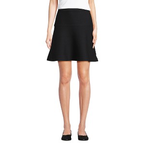Lands' End Women's Fine Gauge Cotton Sweater Above the Knee Circle Skirt - 1 of 3