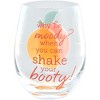 Pavilion Gift Company - Shake Your Booty - 18 oz Stemless Wine Glass - Drinkware - 4 of 4