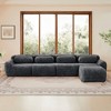 L-Shaped Plush Modular Sectional Sofa with 32D High-Density Sponge, Anti-Slip Base, and Free Combination - 2 of 4
