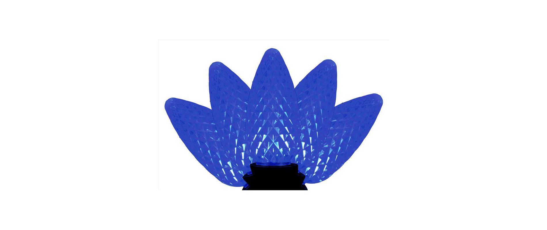 Celebrations Platinum LED C9 Blue 25 ct String Christmas Lights 25 ft.