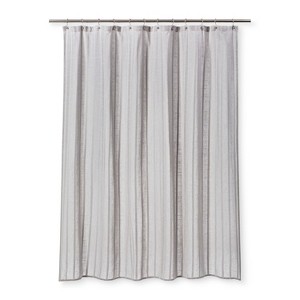 Dyed Striped Shower Curtain Cashmere Gray - Threshold