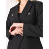 Hobemty Women's Double Breasted Long Sleeve Casual Work Suit Blazers Jacket - 4 of 4