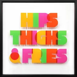 24"x24" 'Hips Thighs & Fries' Framed Wall Art - Tabitha Brown for Target