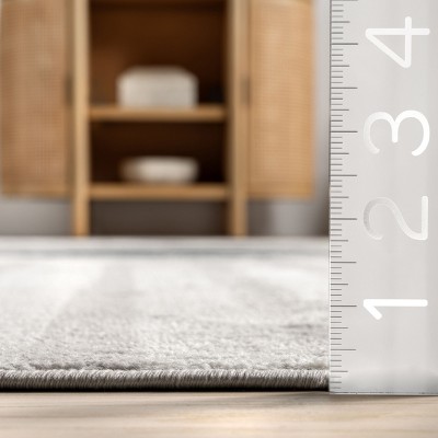Shandra Abstract Blue and Gray Synthetic 4' x 6' Area Rug