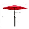 NicBex 10ft Patio Umbrella with Push Button Tilt & Crank,8-Rib Market Umbrella,Outdoor Umbrella for Garden,Pool,Patio,Red - 4 of 4