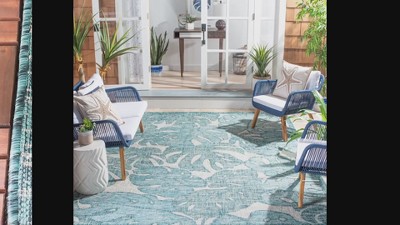 Courtyard Gray Rectangular Easy-Care Synthetic Area Rug - 47"x4"