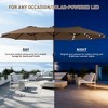 15ft Patio Umbrella with Solar Lights for Deck, Pool, Garden - 3 of 4
