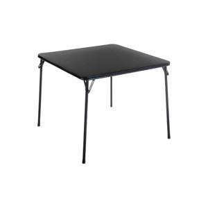 FurnitureR Folding Dining Table with Collapsible Legs for Portability and Storage, 31.5-Inch Foldable Square Card Table, PVC Tabletop, Metal Frame - 1 of 4