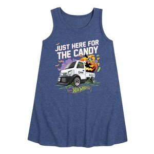 Hot Wheels Halloween Graphic Sleeveless Aline Dress - Heather Navy - 3T - 1 of 3