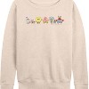 Women's - Spongebob Squarepants - Adorabob Lineup Full Color Lightweight French Terry Wide Neck Long Sleeve Shirt - 2 of 4