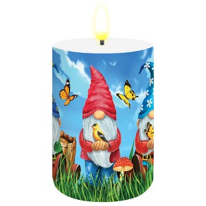 Briarwood Lane Spring Flameless Candle 6x3 Gnome Sweet Gnome Flameless Candle with Timer for Spring - 1 of 4