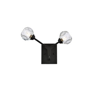 Elegant Lighting Zayne 2 - Light Sconce in  Black - 1 of 4