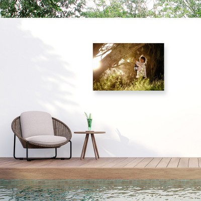 Trademark Fine Art - Despird Zhang The Girl With The Blue Lantern Matted Framed Art