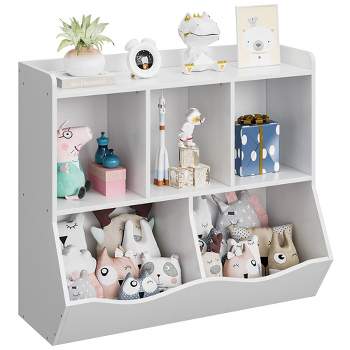Trinity Kids Bookshelf and Bookcase Toy Storage Multi Shelf with Cubby Organizer Cabinet for Boys Girls,Playroom