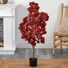 Nearly Natural 4-ft Autumn Pomegranate Artificial Tree - 2 of 4