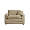 Light Beige Corduroy Fabric, Comfortable Single Accent Chair Deep Seat Sofa With One Pillow - 4 of 4