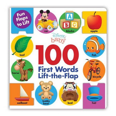 Disney 100 First Words Lift-the-flap -  (Hardcover)