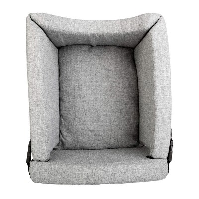 Gray Soft Sided Pet Car Seat with Safety Tether