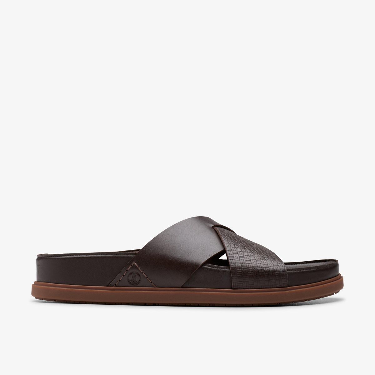 Clarks Mens Torford Cross Brown Leather Sandals