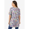 Woman Within Plus Size Perfect Printed Short-Sleeve Boatneck Tunic - 3 of 4