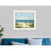 HomeRoots Coastal Feel Ocean View Watercolor White Framed Wall Art - 2 of 4