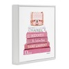 Stupell Industries Pink Book Stack Fashion Handbag, 12" x 12" - 3 of 4