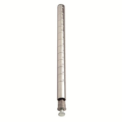 Quantum Storage Systems Post With Leveling Legs, 86"H, Numbered Grooves In 1" Increments