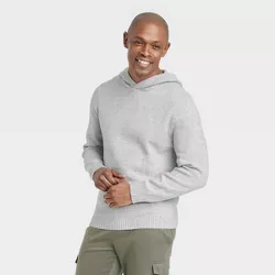 Men's Hooded Pullover - Goodfellow & Co™ Silver Gray XL