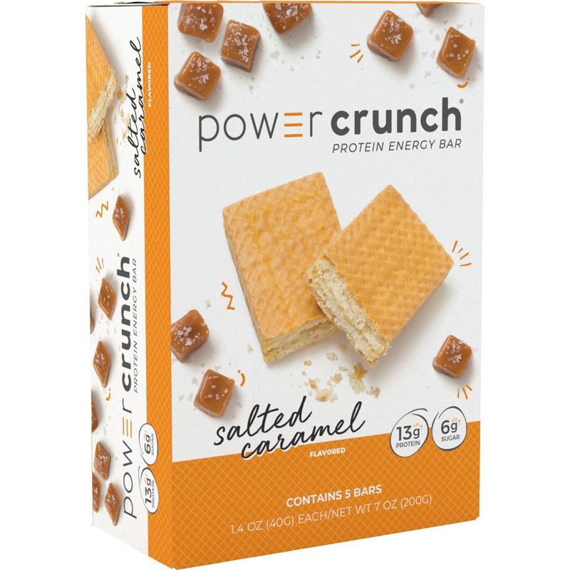 Power Crunch Salted Caramel Wafer Protein Energy Bar - 5pk, 1 of 8