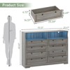 8 Drawer Dresser for Bedroom, 55" Tall Modern Chest with Storage Organizer for Living Room, Hallway, Entryway - 2 of 4