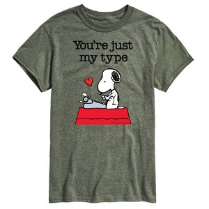 Men's - Peanuts - You're Just My Type Short Sleeve Graphic T-Shirt - 1 of 4