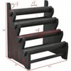 2 Pcs Antique Wooden 4 Tier Jewelry Display Stand, Black, 12 Wx 9 Dx 14 H - 2 of 4