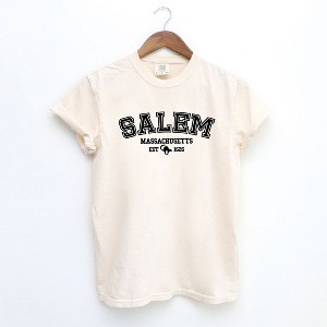 Simply Sage Market Women's Salem Massachusetts Short Sleeve Garment Dyed Tee - 1 of 4