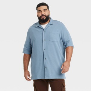 Men's Short Sleeve Knit Button-Down Shirt - Goodfellow & Co™ - 1 of 3