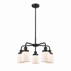 Bell - 5 Light Stem Hung Chandelier In Art Deco Style-14.75 Inches Tall and 23 Inches Wide - 1 of 1
