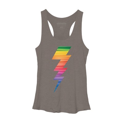 Adult Design By Humans Lightning Bolt Thunder Storm Pride By heybert00 Racerback Tank Top