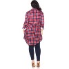 Women's Plus Size Piper Stretchy Plaid Tunic with Pockets - White Mark - 3 of 3