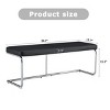 51"Stainless Bench,Breakfast Nook And Bench,Shoe Rack Bench For Entryway,Leatherette Bench,Kitchen Nook Bench-Cuddlewood - 4 of 4