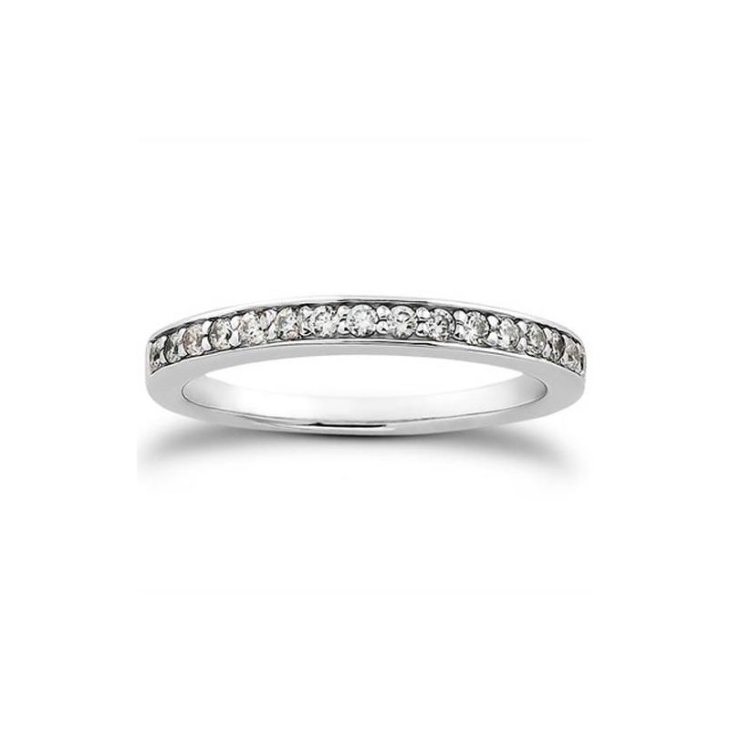 Pompeii3 1/2ct Diamond Engagement Matching Wedding 14K White Gold Ring Set, 3 of 6