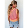 Amaryllis Women's Knit V-Neck Sleeveless Sweater Vest Ribbed Hem Relaxed Fit Trendy Layering Piece Casual - 3 of 4