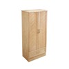 Keloyid Seusar Natural Wood 31.5 in. Armoire with Drawers and Hanging Rod - 2 of 4