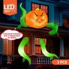 Joyfy 7.5FT Halloween Inflatables Outdoor Decorations, 3 Pcs Window Inflatable Pumpkin Head with Tentacles for Halloween Party Roof Outside Decoration - 2 of 4