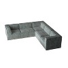 106” Chenille L-Shaped Sectional Sofa: 5-Piece Modular, Foam-Filled, Luxury Design - Perfect for Living Room and Bedroom - 2 of 4