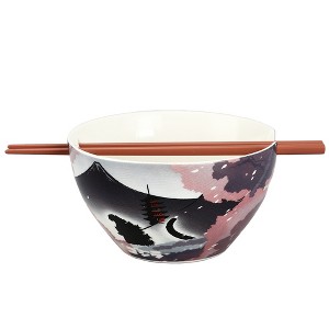 Godzilla 20 oz Ramen Bowl with Chopsticks - 1 of 4