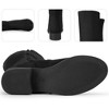 Perphy Women's Round Toe Zipper Block Heels Knee High Boots - 3 of 4