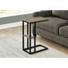 FONTOI 2-Tier C-shaped Side Table, Bedside Table with with a Small Secondary Shelf for Living Room, Bedroom, Taupe, 10.25"*25.25"*18.25" - 2 of 4