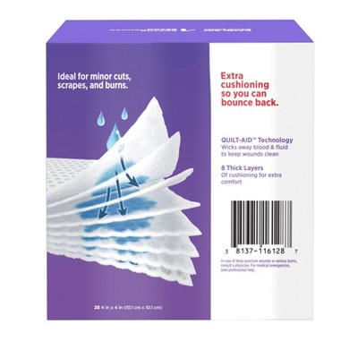 Band-Aid 4x4 Gauze Pads - 25ct