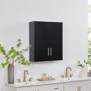 Sapphtopaz Modern Bathroom Storage Cabinet with Adjustable Shelves,Wood Wall Cabinet with Doors,Bathroom Organizers and Storage,Medicine Cabinet - 1 of 4
